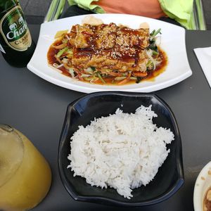 10. Knuspriger Tofu auf Barbecue-Ingwer-Soße at Coco Viet in Cologne