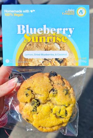 Blueberry Sunrise Cookie - Seasonal Special at Juicy Cookie Company in Oakland
