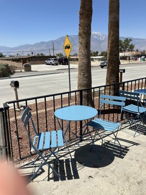Outdoor and indoor seating    at Lizzy's Premium Frozen Yogurt in Desert Hot Springs