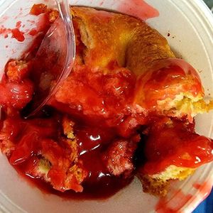 Vegan Strawberry Cobbler 🍓 at All That To Go in Cumberland