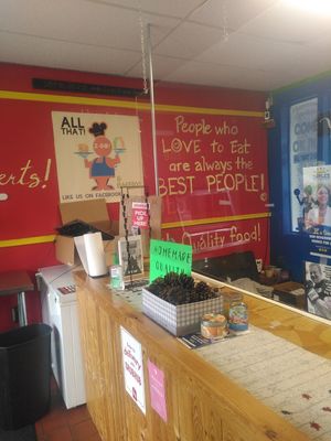 This takeaway has a really nice atmosphere at All That To Go in Cumberland