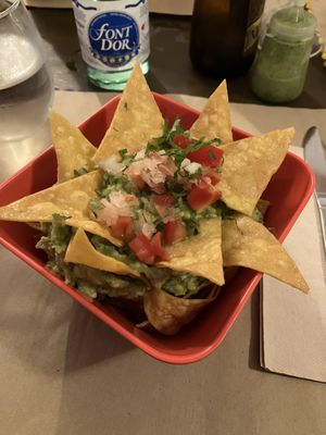 Guacamole mit Nachos at Coco in Calella