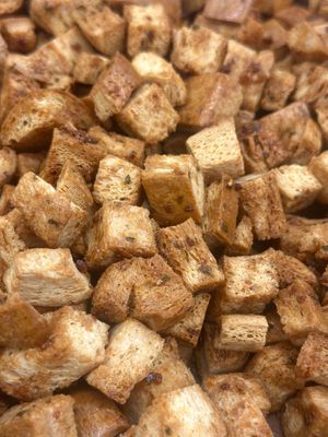 Garlic rice Crouton😄 at Rice Bread Man 쌀빵맨 in Busan