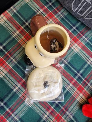 My all-time favorite - (moon) red bean bun 달팥빵 at Rice Bread Man 쌀빵맨 in Busan