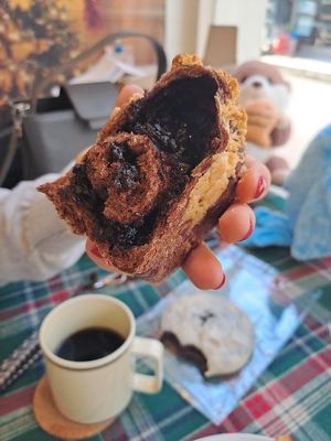 Chocolate bread 💘💘💘💘 at Rice Bread Man 쌀빵맨 in Busan