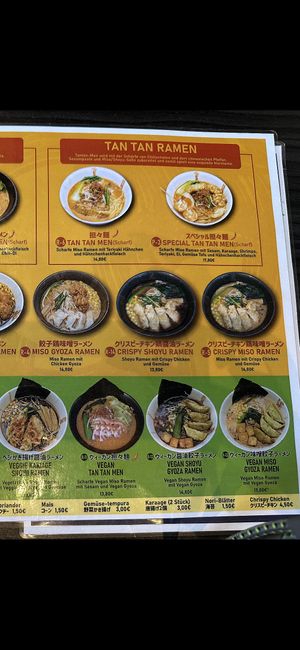 Menu  at Takumi 4th in Dusseldorf