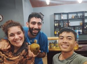 the first guests at Village Pub & Cafe in Lao Cai