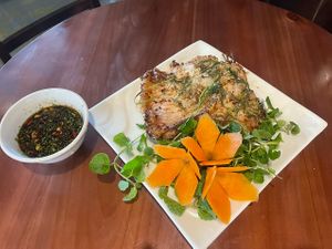 Grilled fish at Village Pub & Cafe in Lao Cai