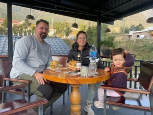 family at Village Pub & Cafe in Lao Cai