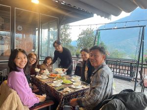 guests having lunch at Village Pub & Cafe in Lao Cai