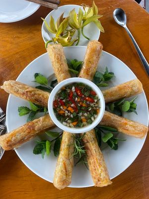 spring rolls at Village Pub & Cafe in Lao Cai