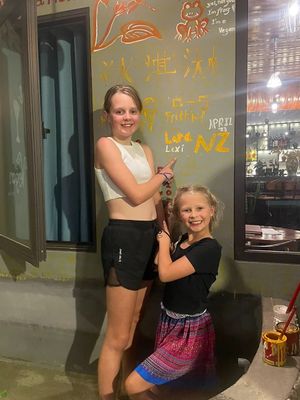 kids of guests at Village Pub & Cafe in Lao Cai