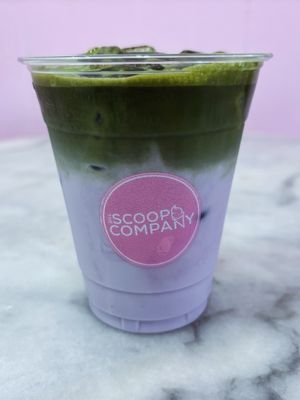Blueberry matcha  at The Scoop Company in Warlingham