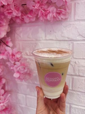Iced latte  at The Scoop Company in Warlingham