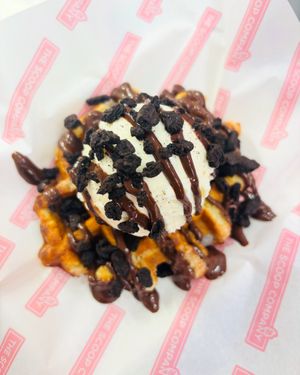 Belgium waffle  at The Scoop Company in Warlingham