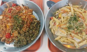 Bulgogi risotto and cream penne at Byeolranvegan - 별란비건 in Gyeonggi-do