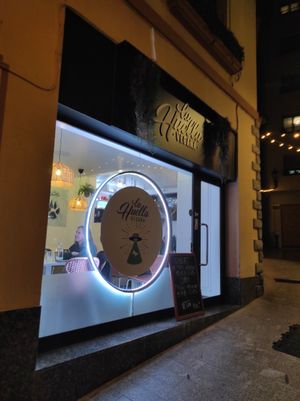 Outside at La Huella Vegana - ES Visuals in Andorra La Vella