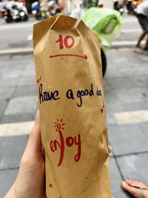 10. Bánh mì kho tàu, braised soy protein with pepper (35k VND)  at Bánh Mì chay Vegan in Hanoi