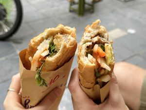 Number 10 and 13  at Bánh Mì chay Vegan in Hanoi
