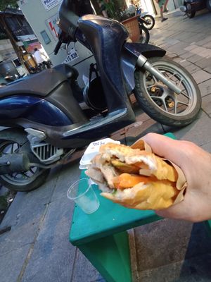 No. 5 Lemongrass and lime leaf Infused seitan at Bánh Mì chay Vegan in Hanoi