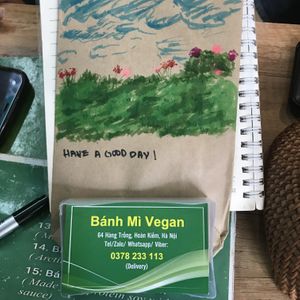 you can feel the love   at Bánh Mì chay Vegan in Hanoi