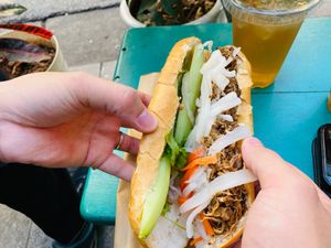 Banh mi with mushroom at Bánh Mì chay Vegan in Hanoi