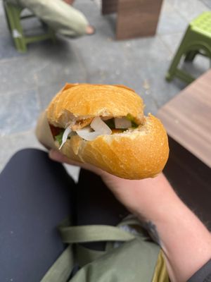 Number 4 Nut pate with raw veggies  at Bánh Mì chay Vegan in Hanoi