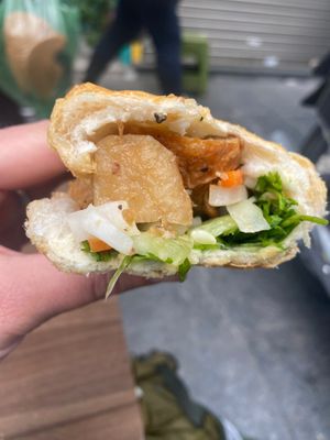 Number 5 Seitan with lemongrass  at Bánh Mì chay Vegan in Hanoi