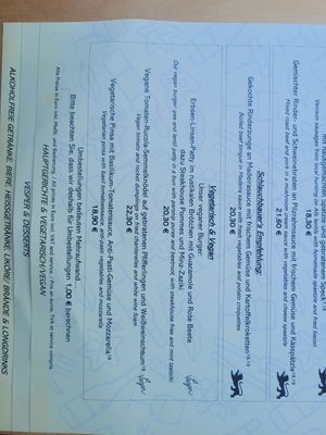 Vegane und Vegetarische Gerichte at Webers Esszeit in Gutach