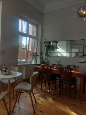 Interior at ÖXL Café in Wismar