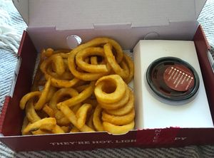 Curly fries  at 800PIZZA in Abu Dhabi