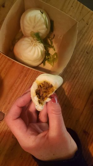 Inside bao bun at Bao Gao Club 包餃會 in Berlin
