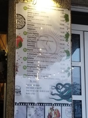 Part of the menu at Pop Pizza Y Pasta in O Grove