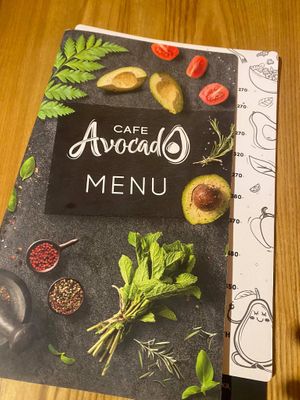 Menu at Avocado Cafe - Tverskaja in Moscow