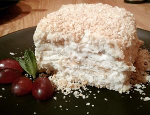 The world's best vegan Napoleon cake! at Avocado Cafe - Tverskaja in Moscow