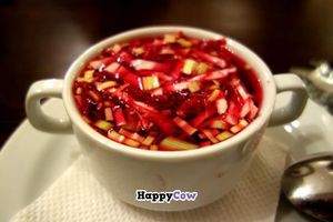 Raw vegan 'Borshtsh' at Avocado Cafe - Tverskaja in Moscow