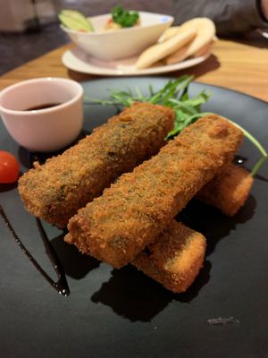 Fried sea sticks  at Avocado Cafe - Tverskaja in Moscow