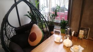 A nice set up in cafe Avocado. A cozy way to sit and enjoy yourself. at Avocado Cafe - Tverskaja in Moscow