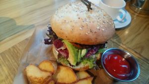 An amazing vegan burger. at Avocado Cafe - Tverskaja in Moscow