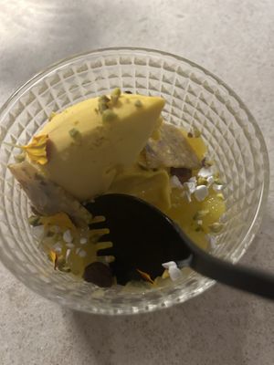 Mango dessert  at One80  in Valletta