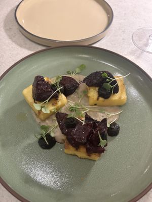 Roast polenta   at One80  in Valletta