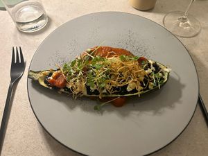 Filled zucchini   at One80  in Valletta