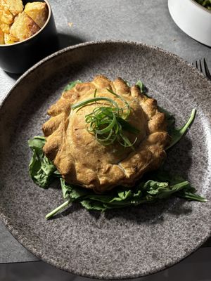 Onion and broccoli pie  at One80  in Valletta