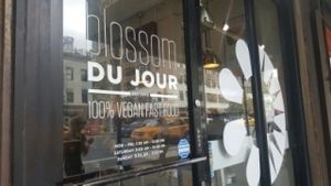 Door with days and hs. at Blossom Du Jour - Midtown in New York City