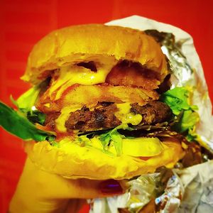 The skyscraper burger at Blossom Du Jour - Midtown in New York City