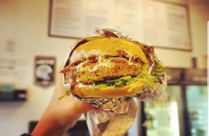 Quinoa burger at Blossom Du Jour - Midtown in New York City