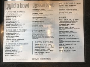 Menu part 2 at Blossom Du Jour - Midtown in New York City