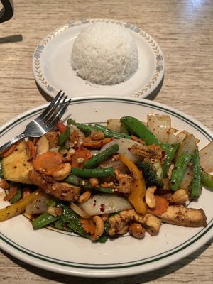 US Thai Special w/ medium spice - very spicy but still great  at US Thai Cafe in Edgewater