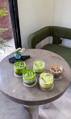Array of Japanese tea drinks. at Matcha Bar - Marfori in Davao City