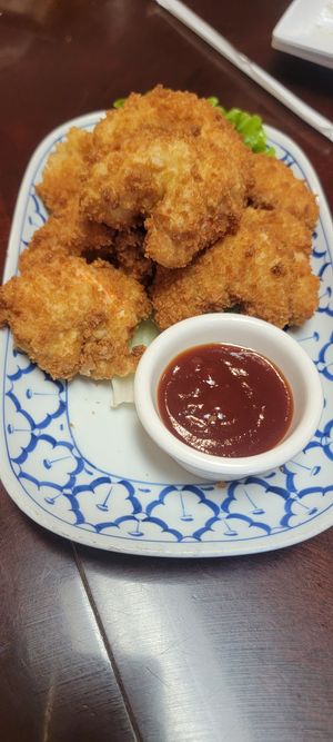 Shrimp are really good plain.  at Buatong - Thai Vegan Restaurant in Fresno